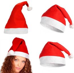 Santa Hat Ultra Soft Plush Cosplay Christmas Hats New Year Decoration Adults Kids Xmas Home Garden Party Hats5839299