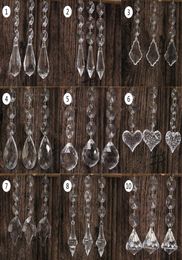 10pcs Acrylic Crystal Beads Drop Shape Garland Chandelier Hanging Party Decor Wedding Decoration Centerpieces For Tables C01258513313
