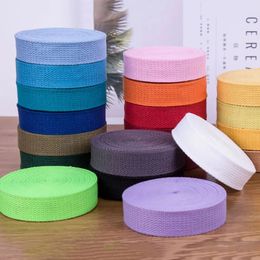 10 Metre 25mm Width Canvas Webbing Polyester Cotton Ribbon Strap Sewing Bag Belt Accessories For Making DIY Craft 240108