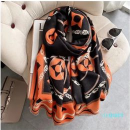 Scarves Cashmere Scarf Women Pashmina Shawls Wraps Thick Warm Hijab Design Winter Poncho Stoles Blanket