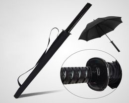 Umbrellas Japanese Samurai Swords Umbrella Sunny Rainny Longhandle Semiautomatic 16 Ribs Black5796135