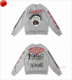 Hellstar Sport Men and Women Designer Hoodie Long Sleeve Pants Pullover Street Hip Hop Retro Alphabet Print High Grey Blue Red White Hell Star Hoodies Q8 7SRD