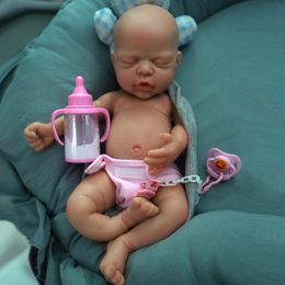 12 Micro Preemie Full Body Silicone Baby Doll Boy Liam Girl Nova Lifelike Reborn Doll Surprice Children Anti-Stress 240106