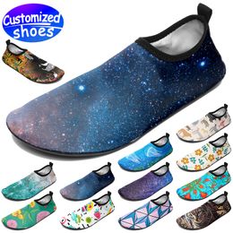 Customised shoes Aqua shoes lovers aquatic sport water skiing cartoon diy shoes fashion casual shoes men women shoes outdoor sneaker surfing speed big size eur 35-47