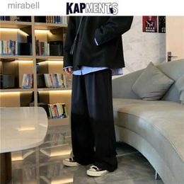 Men's Pants KAPMENTS Men Korean Fahions Wide Leg Sweatpants 2023 Mens Black Harajuku Baggy Harem Pants Male Japanese Streetwear Joggers YQ240108