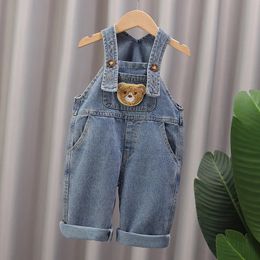 Soft Cotton Baby Boys Komisja Sprężyna jesień dzieci kreskówki długie spodnie swobodne dziewczęta Jumpsuits Dzieci Ubrania SzepleTrouserzy 240108