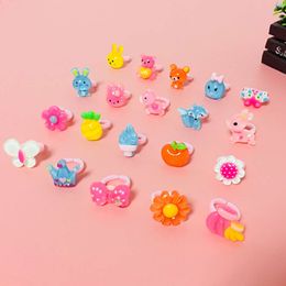 15 PCS Cartoon Children Cute Rings Kindergarten Gifts Prizes Small Toys Resin Meson Ring Gift Prize Toy Rein