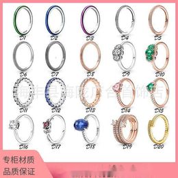 designer luxury rings Pan Jiadora S925 Sterling Silver Rose Gold Me Staple Ring Multicolor Glue Drop Gifts Girlfriend to Girl Qixi