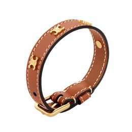 Cel Brand Luxury Geometry Designer Bracelets for Women Retro Vintage Colourful Genuine Leather Letters Bracelet Party Jewellery