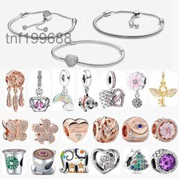 925 Sterling Silver Bracelets Charms Original Fit Luxury Love Bead Bracelet Diy Pendant Ladies Jewellery Fashion with Box ZGUK