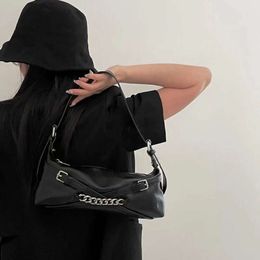 Korean Vintage Shoulder Bags Designer High Quality Genuine Leather Rectangular Underarm Bag Zipper Adjustable Strap Black White Shoulder Bag P2406