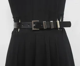 Belts Women's Runway Fashion Genuine Leather Cummerbunds Female Dress Corsets Waistband Decoration Narrow Belt R1665