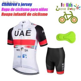 Cycling Jersey Sets UAE 2022 New Kids Cycling Jerseys Set Summer Breathable Child Bike Cycling Clothes Boy Sport Bicycle Jersey Cycling ClothingL240108