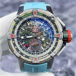 Luxury Watches Richardmill Mens Mechanical Watch Chronograph Richardmill Rm6001 Maritime Watch Pierres Class 5 Titanium Metal Hollow Dial Mens Watch Q0hc Q0H