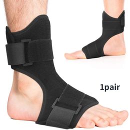 1pair/pack Sprained For Men Women Support Splint Stabilizer Sports Injury Recovery Ankle Brace Running Wrap Black Adjustable 240108