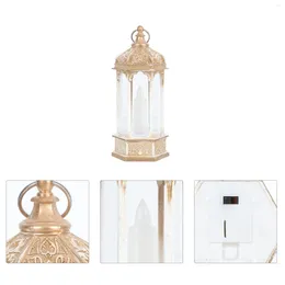 Candle Holders Lantern Decorative Light Delicate Night Lamp Indoor Small Home Desktop Creative LED Sleeping Bedside Pillar Holder