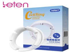 Leten ROHS 2pcsbox Glans Penis Ring DayNight Types Foreskin Protection Ring Penis Extender Enlargement Cock Rings Sex Toys For M2137239