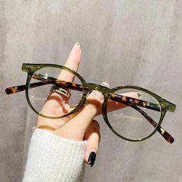 Sunglasses SHAUNA Retro Classic Round Women Anti Blue Light Eyewear Clear Lens Glasses Frame Fashion Rivets Men Optical