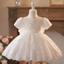 Girl Dresses Baby Baptism Dress For Toddler White Lace 1 Year Birthday Princess Party Flower Elegant Bridesmaid Wedding Gown