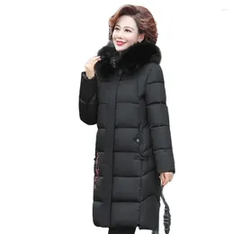 Women's Trench Coats Fashion Winter Jacket 2024 Korean Slim Fitting Cotton Clothing Mid Length Down