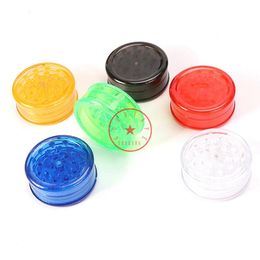 Latest Colorful Plastic Smoking 60MM Portable Design Dry Herb Tobacco Grind Spice Miller Grinder Crusher Grinding Chopped Hand Muller Cigarette Pipes Holder DHL