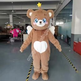 Simulation Lovely Plush Bear Mascot Costume Cartoon Character Outfits Halloween Christmas Fancy Party Dress Adult Size Birthday Outdoor Outfit Suit