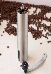 Stainless Steel Coffee Grinder Mini Stainless Steel Hand Manual Handmade Coffee Bean Burr Grinders Mill Kitchen Tool Crocus Grinde5352496