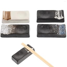 Dinnerware Sets Ceramic Chopstick Rest Restaurant Fork Spoon Decorative Holder Tabletop Lovely Accessory Japandi