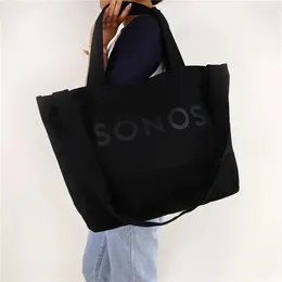 Shopping Bags 100Pcs/Lot Wholesale Custom Oversize Women Large Weekend Canvas Cotton Tote Bag Fashion School Handbag