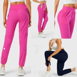 LU-1028 Women Yoga Wear Girl Jogging Pants Adapted State Stretchy High Waist Training Strap GYM Pants M46667