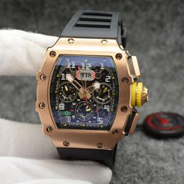 R i c h a r mens watch superclone aaa mechanical brand watches rm 011 11-03 O3O chronogarph gmt skeleton dail wrsitwatches Anti scratch sapphire mirror surface UWY1