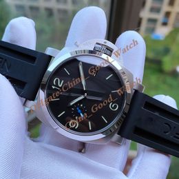 High Quality KING 44MM Men's Watches King Factory PM 1312 1438 Automatic Movement Date Dividing Leather Strap Black Dial Men's Watch Wristwatches With Original Box