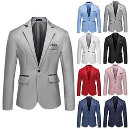 Men's Suits Mens Casual Autumn And Winter Trend Collar Single Two Buttons Slim Fit Round Hem PockeSmall Suit Bike For Men