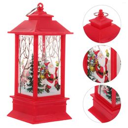 Candle Holders 2 Christmas Lantern Decorative Led Lamp Table Santa Hanging Lanterns Flameless Xmas Indoor Outdoor