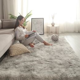 Fluffy Carpets For Living Room Nordic Lounge Rug houses and Plush Kids Bedroom Bed Down Bedside Carpet Home Decor Furry Mat 240108