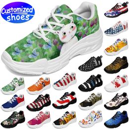 Customised shoes lovers new london Chunky free rabbit cartoon diy shoes Retro casual shoes men women shoes outdoor sneaker black blue big size eur 36-48