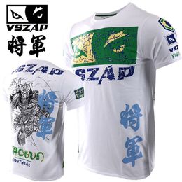 Vszap General Samurai Fiess MMA Short Sleeve T-shirt Fight Thai Boxing Fighting Sanda Training Casual