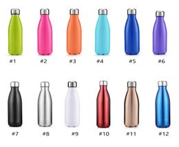 Cola Shaped Water bottle Insulated Double Wall Vacuum Heathsafety BPA Stainless Steel Highluminance Thermos Bottle 500ML1520401