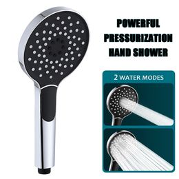 2mode Pressure Boost Shower Head Multifunction Adjustable Large Water Yield Nozzle Massage Bathroom Accessory 240108