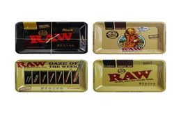 Small Size 129 Types of Smoking Rollin Tray Metal Tabacco Cigarette Herb Raw Rolling Papers Pipes 18cmx12cm Handroller4437301