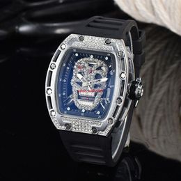Fashion personality transparent sport retro gear machine quartz watch alloy diamond rubber band quartz watchES277F