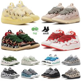 Lavin designer shoes mens womens Luxury Shoes fashion Leather Lavins Curb Sneakers Pairs Lace-up Extraordinary Trainers Calfskin Rubber Nappa Lavina Lavine Shoe
