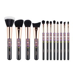 Brushes Anmor 12Pcs Makeup Brushes Set Black Professional Foundation Eyeshadow Brush for Face Make Up Soft Synthetic Hair Cosmetic Tool