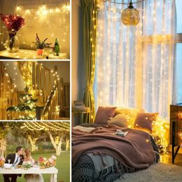 1 Set,118.11inch/20leds Light String Garland, LED BATTERY OPERATED, Christmas Tree Fairy Light Chain, Waterproof Plastic Copper Button Control, Home Room Scene Decor