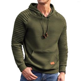 Men's Hoodies Mens Pullover Casaul Long Sleeve Drawstring Knit Hooded Sweatshirt With Kanga Pocket Thick Hoodie For Men Sweatshirts