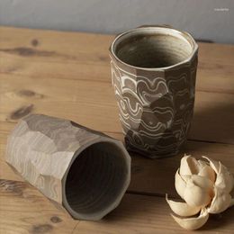 Mugs Retro Japanese Style Handmade Ceramic Cup Coffee Stoare Creative Mug Tea Milk Cups