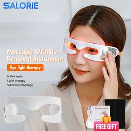 Eye Beauty Masssager LED Pon Therapy Anti Aging Vibration Massage Device Remove Eye Wrinkle Dark Circle Relief Eye Fatigue 240106