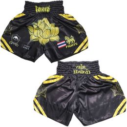 Muay Thai Lotus MMA Fight Sports Comprehensive Fighting Training Fiess Running Tiger Shorts Quick-drying Breathable