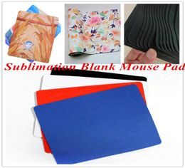 DIY Sublimation Blank Mouse Pad Heat Thermal Transfer Mouse Pad Rectangular Rubber Base Fabric Surface Mousepads5817512