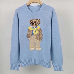 Styles of Early Spring Women's Knitwear Embroidered and Woven Flower Teddy Bear Loose Fit Heavy Industry